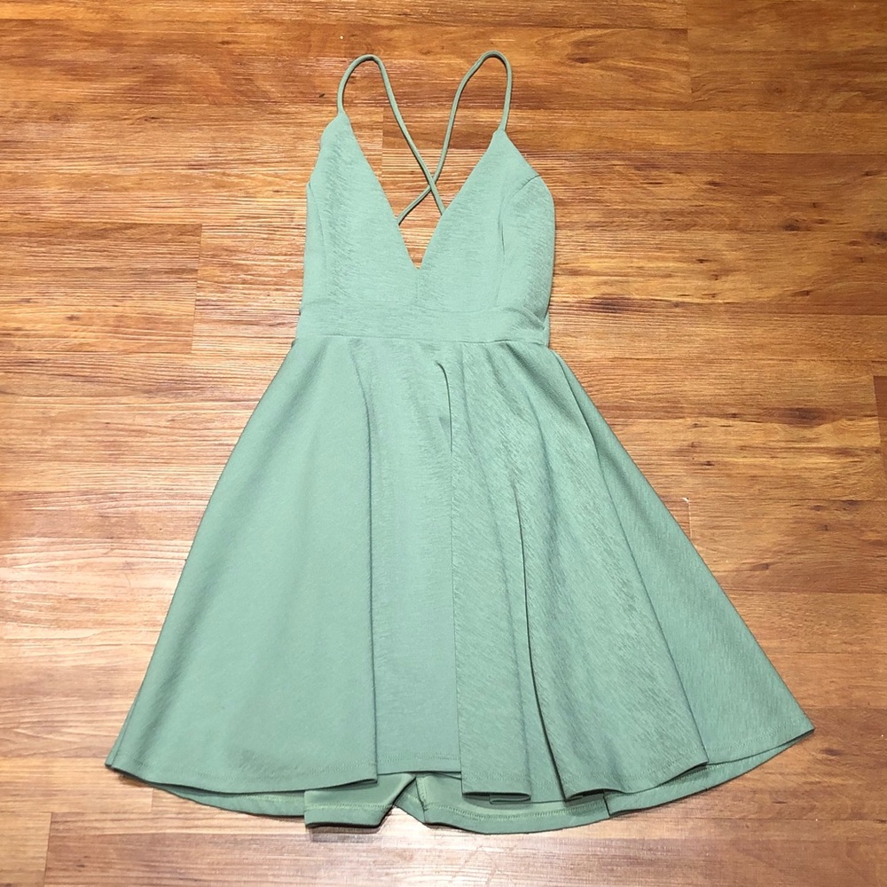 Mint strappy back dress
